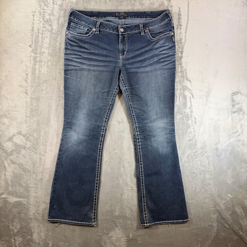Silver Jeans Aiko Bootcut Jeans Women's Size‎ 20W x 33 Blue Denim Pants